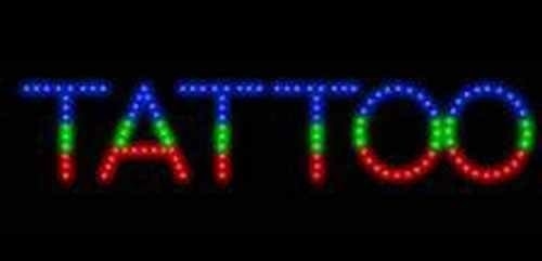 LED Tattoo Piercing Neon Open Sign με σχεδιαστικό ορθογώνιο σχήμα και υλικό επωξικής ρητίνης