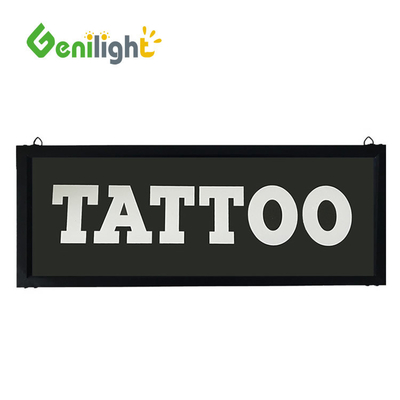 LED Tattoo Piercing Neon Open Sign με σχεδιαστικό ορθογώνιο σχήμα και υλικό επωξικής ρητίνης