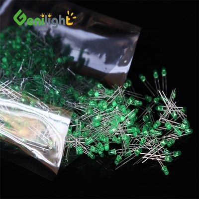 Φυγεία LED Φωτοεκπομπής Διοδίου GREEN F3 LED Διοδίου με μέγιστη αντίστροφη τάση 5V