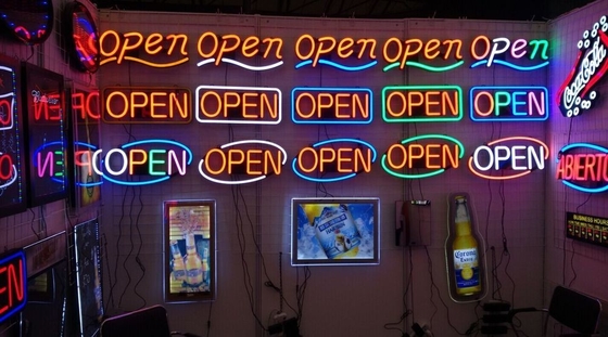 Προσαρμοσμένο Genilight 22*13inch CE RoHS Ακρυλική ΠΙΖΑ BY THE SLICE LED Neon Open Σημείωση