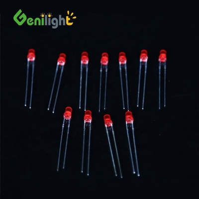3Mm F3 Κόκκινη LED Δίοδος DC3V 20MA Λαμπτήρες πολυτέλειας Συστατικά ρεύμα Max None