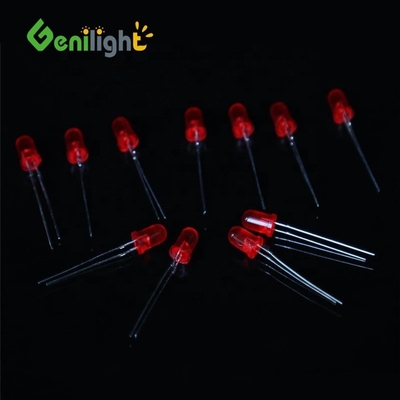 3Mm F3 Κόκκινη LED Δίοδος DC3V 20MA Λαμπτήρες πολυτέλειας Συστατικά ρεύμα Max None