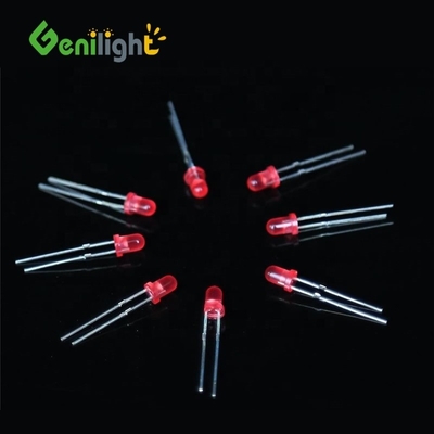 3Mm F3 Κόκκινη LED Δίοδος DC3V 20MA Λαμπτήρες πολυτέλειας Συστατικά ρεύμα Max None