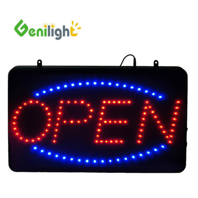 Υψηλής φωτεινότητας ορθογώνιο σχήμα LED OpenSign για εμπορική διαφήμιση