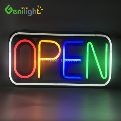Εύκολο 48 * 25cm LED Neon Σιλικόνη ανοικτή πινακίδα με 10 λειτουργία αλλαγής τύπου και 25 C μοντέρνα