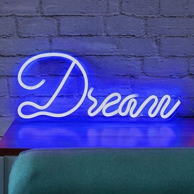 Ακρυλικό πάνελ Ροζ LED Neon Light USB Powered Dream Neon Sign για υπνοδωμάτιο ή γάμο