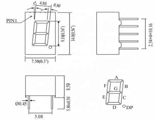 GLT-1132A(B) HR 0,32&quot; Μία οθόνη LED με ψηφία για συνεπή οθόνη ψηφιακών αριθμών