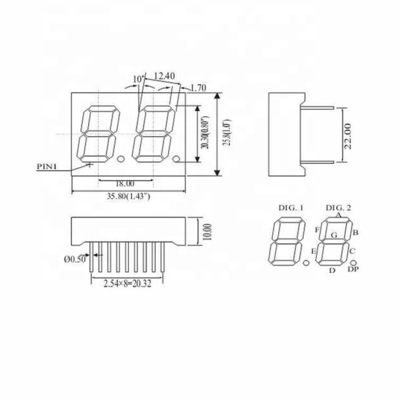 GLT-1132A(B) HR 0,32&quot; Μία οθόνη LED με ψηφία για συνεπή οθόνη ψηφιακών αριθμών