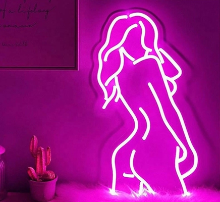 Προσαρμοσμένο Lady Neon Σημάδι με Ακρυλική Υποστήριξη Ροζ Σιλικόνη LEDs διάρκεια ζωής 50000 ώρες