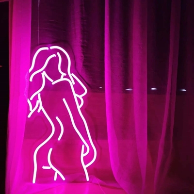 Προσαρμοσμένο Lady Neon Σημάδι με Ακρυλική Υποστήριξη Ροζ Σιλικόνη LEDs διάρκεια ζωής 50000 ώρες