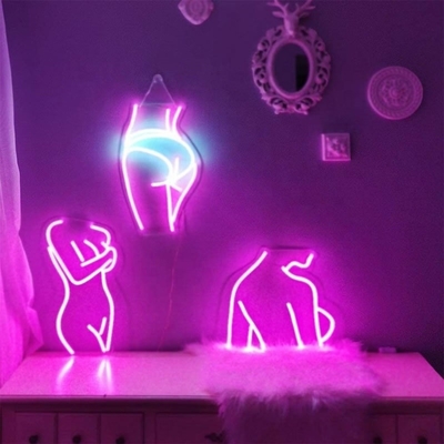 Προσαρμοσμένο Lady Neon Σημάδι με Ακρυλική Υποστήριξη Ροζ Σιλικόνη LEDs διάρκεια ζωής 50000 ώρες