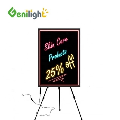 Ορθογώνιο τύπου 60 * 40cm Ακρυλική σανίδα RGB Magic LED Σημείωση γραφής με δυνατότητα αντι ανέμου