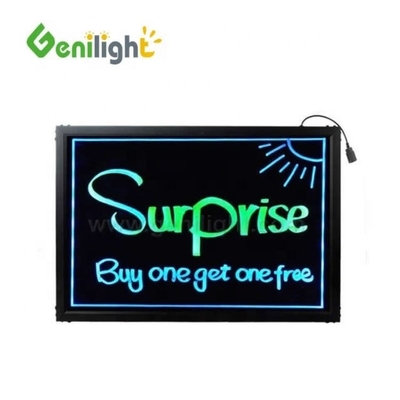 Ορθογώνιο τύπου 60 * 40cm Ακρυλική σανίδα RGB Magic LED Σημείωση γραφής με δυνατότητα αντι ανέμου