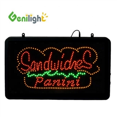 Φωτεινότητα Genilight εσωτερικό 22 * 13inch σχεδιασμό DC12V LED SANDWICHES ανοιχτό σημάδι φωτός νεόν