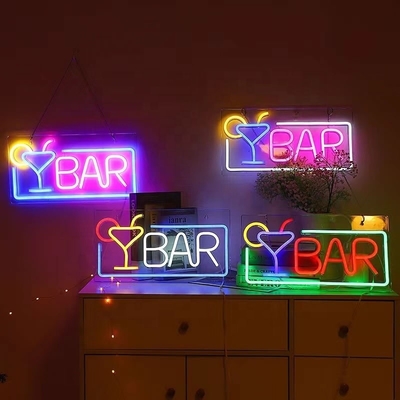 Ελαφρώς μειωτό LED Neon Light για το σπίτι Bar τοίχο διακόσμηση USB Powered Neon Bar Signs