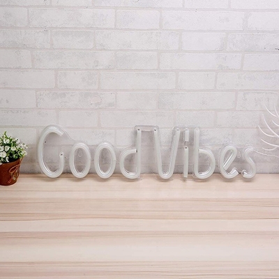 27.5*15cm Custom Blue Good Vibes Neon Sign για τοίχο του υπνοδωματίου Διακόσμηση τοίχου USB Powered Lighting