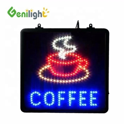 ABS Open-Mold Coffee Cup Logo LED Open Sign για Καφέ Σταματήστε τη φωτεινότητα -