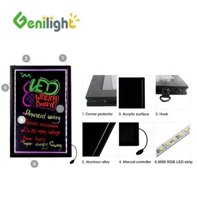 Genilight Χαρακτηρισμένο γυαλί ή ακρυλικό LED σημάδι νεονίου για εσωτερικό φωτισμό με χαλίκι