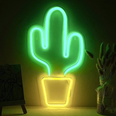 USB Powered LED Neon Σημάδι για διακόσμηση υπνοδωματίου Μεγάλο σχήμα κάκτου για παιδιά Νεαρά αγόρια Κορίτσια Κοιτώνας