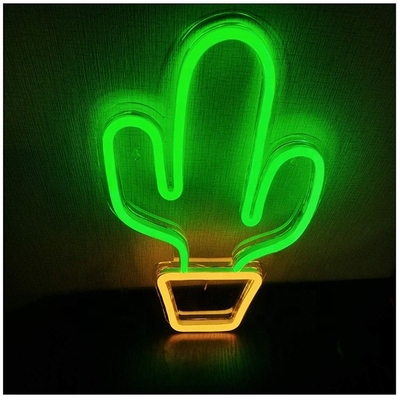 USB Powered LED Neon Σημάδι για διακόσμηση υπνοδωματίου Μεγάλο σχήμα κάκτου για παιδιά Νεαρά αγόρια Κορίτσια Κοιτώνας