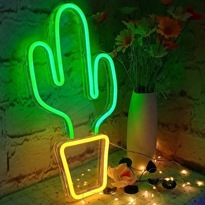 USB Powered LED Neon Σημάδι για διακόσμηση υπνοδωματίου Μεγάλο σχήμα κάκτου για παιδιά Νεαρά αγόρια Κορίτσια Κοιτώνας