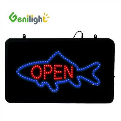56*33cm DC12V Genilight Flash Edge Διαφήμιση LED Ανοιχτό Σημάδι για το μαγαζί με τηγανητά κοτόπουλα