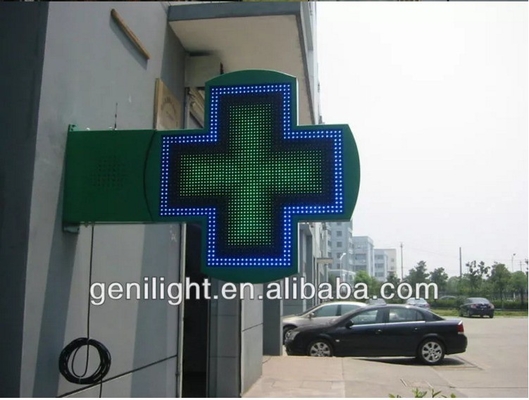 3D Animation LED Display Ελκυστική LED Φαρμακείο Cross Display με 1280 / 2560 κουκίδες