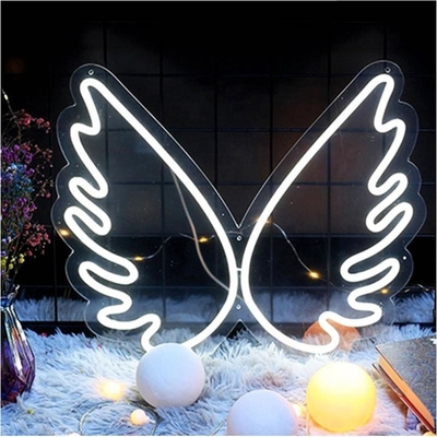 45*34cm Angel Wing Neon Σημεία για τοίχο διακόσμηση στο δωμάτιο κοριτσιών Παιδιά δωμάτιο γάμου ενέργεια