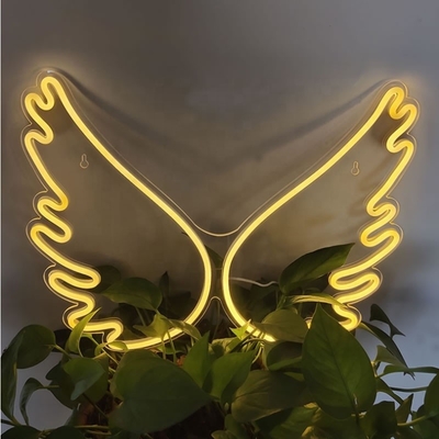 45*34cm Angel Wing Neon Σημεία για τοίχο διακόσμηση στο δωμάτιο κοριτσιών Παιδιά δωμάτιο γάμου ενέργεια