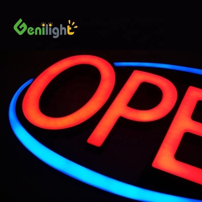 Προσαρμοσμένο Jumbo ULTRA BRIGHT LED OPEN SIGN Flashing Scrolling Modes Κόκκινο / Μπλε τέλειο