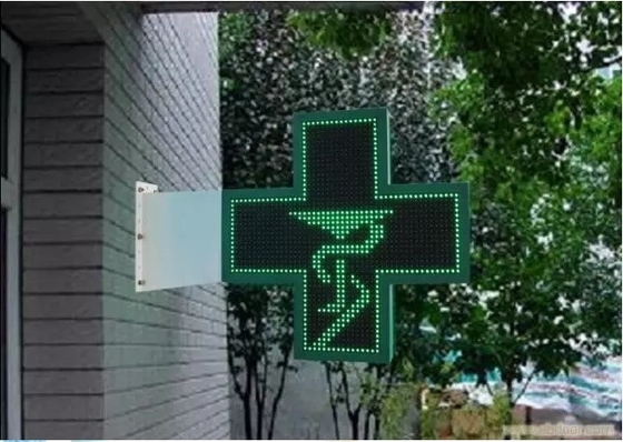 Εξωτερική φαρμακείο διασταυρούμενη οθόνη LED με λαμπερή αναμνηστική και ενσωμάτωση λειτουργίας SDK