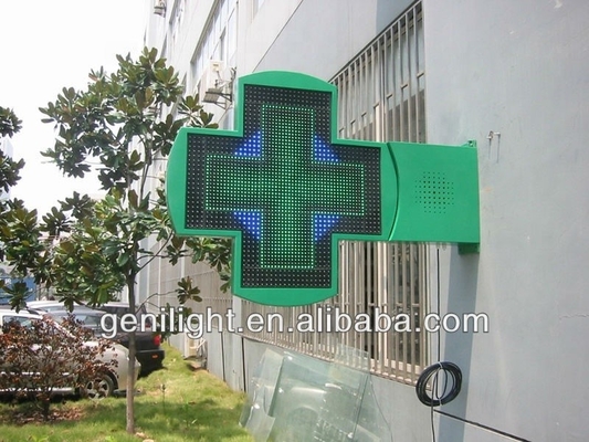 Εξωτερική φαρμακείο διασταυρούμενη οθόνη LED με λαμπερή αναμνηστική και ενσωμάτωση λειτουργίας SDK