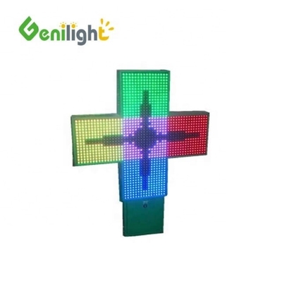Κύκλος προβολής H/V P16 P20 Πιξέλες 3D LED Φαρμακείο Σημαία διασταύρωσης για εξωτερική χρήση