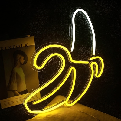 Προσαρμοσμένη μπανάνα LED Neon Σημασία τοίχος διακόσμηση για το νυχτερινό φως διάρκεια ζωής 50000 ώρες