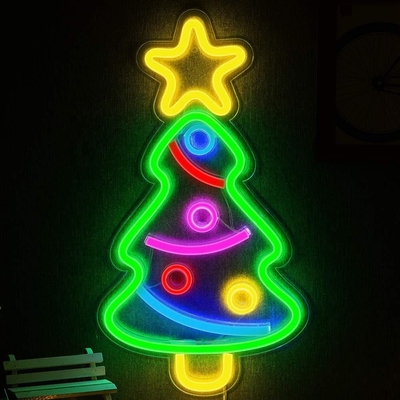 Προσαρμοσμένο χριστουγεννιάτικο δέντρο Neon Σινιάλο φως για διακοσμητικά πάρτι φωτεινό και εορταστικό
