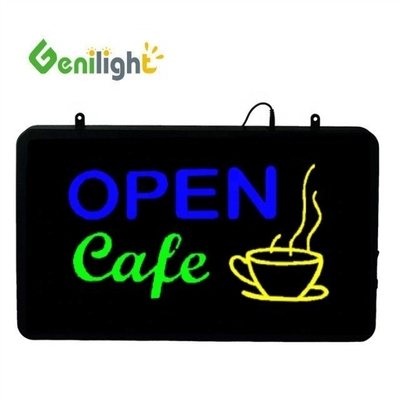 ABS Open-Mold Outframe LED Καφέ φωτισμένη διαφήμιση Neon Sign με ακρυλικό μπροστινό πίνακα