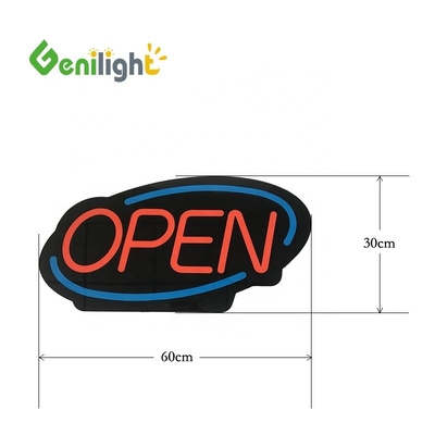 Υψηλή ελκυστικότητα 60 * 30cm LED Neon ανοιχτή πινακίδα με κρεμασμένη αλυσίδα Photo Media συνιστάται