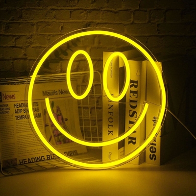 5V Voltage LED Smiley Face Sign Προσαρμοσμένη διακόσμηση τοίχου για έφηβες