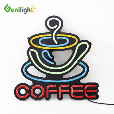 Ηλεκτρονική διαφημιστική οθόνη καφέ Custom LED Neon Light με πιστοποίηση CE