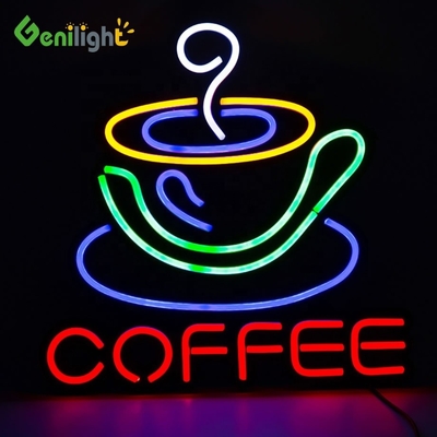 Ηλεκτρονική διαφημιστική οθόνη καφέ Custom LED Neon Light με πιστοποίηση CE