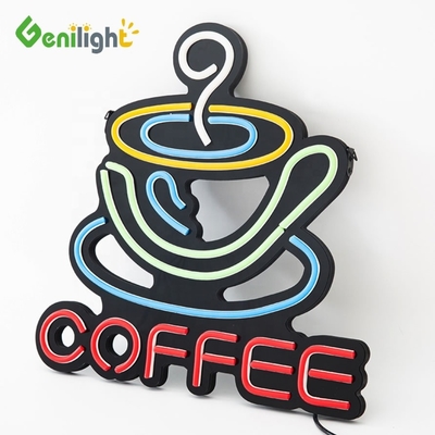 Ηλεκτρονική διαφημιστική οθόνη καφέ Custom LED Neon Light με πιστοποίηση CE