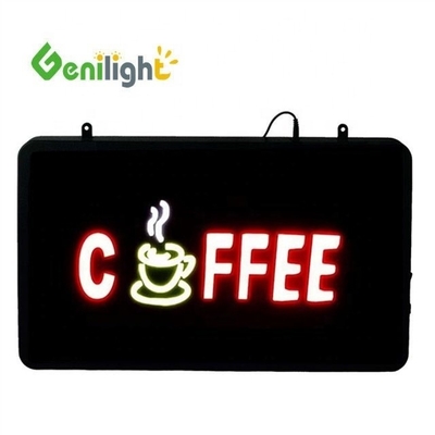 Καταναλώσεις ρεύματος Genilight 22*13inch CE RoHS Indoor Hot Coffee LED Neon Sign για καφετέρια