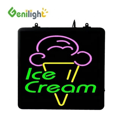 Genilight 22 * 13 ιντσών Υψηλή φωτεινότητα Επαγγελματικό παγωτό Neon Σημάδι Pixel Pitch