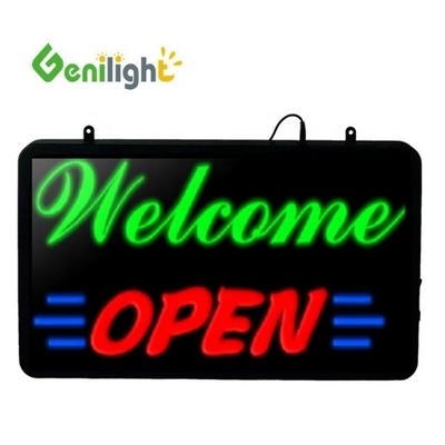 Πλήρως χρωματιστή κινούμενη LED OPEN Εταιρική πινακίδα για βιτρίνα καταστήματος