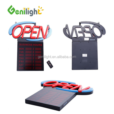 Ακρυλικό LED Neon Open Sign με ώρες 12V Εισαγωγή τάσης Εύκολο και μοντέρνο σχεδιασμό 54x52cm