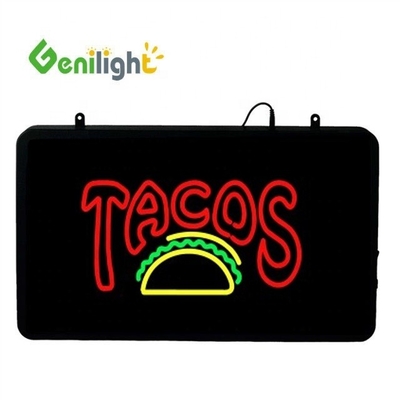 22 * 13 ιντσών LED Neon Σημάδι για το TACOS Store φωτεινότητα πλήρες χρώμα λειτουργία 2 τρόποι αλλαγής