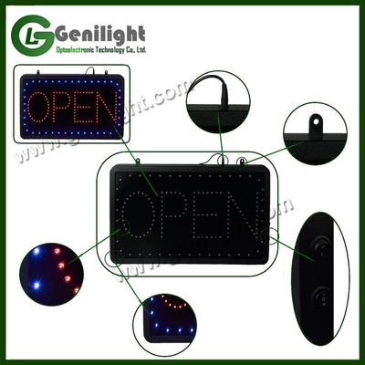 Διαφήμιση εσωτερικών χώρων 56*33cm RGB LED κινούμενη ανοικτή πινακίδα με μακρά διάρκεια ζωής από την αρχική