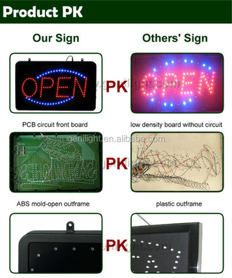 3 Τύποι αλλαγής λειτουργιών LED Πίτσα φωτισμένη σημάδι νεονίου Εμπορική ηλεκτρική πλακέτα κατασκευαστής