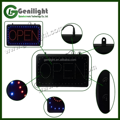 Ηλεκτρονικό σήμα LED με μπαταρία με ανοιχτό σήμα DIY με εξωτερικό πλαίσιο ABS και πηγή φωτός νεόνου