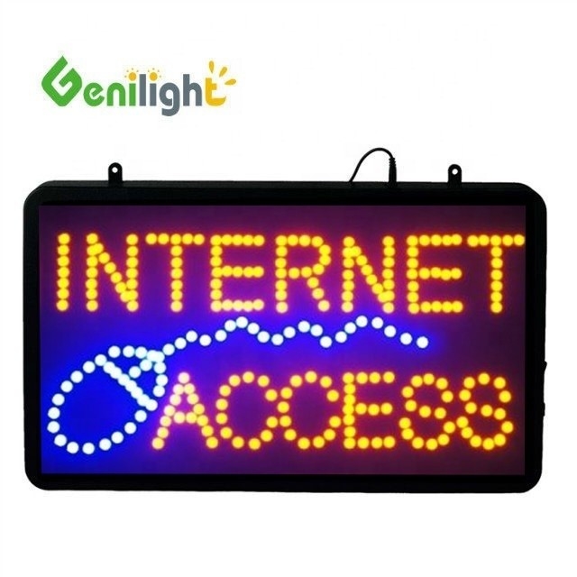 56*33cm RGB Μέγεθος οθόνης Genilight Indoor LED Open Light Σημείωση για κατάστημα πρόσβασης στο διαδίκτυο